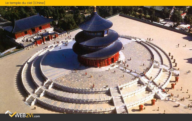Toits du monde Web2vi couverture Chine Temple du ciel Tuiles bleues