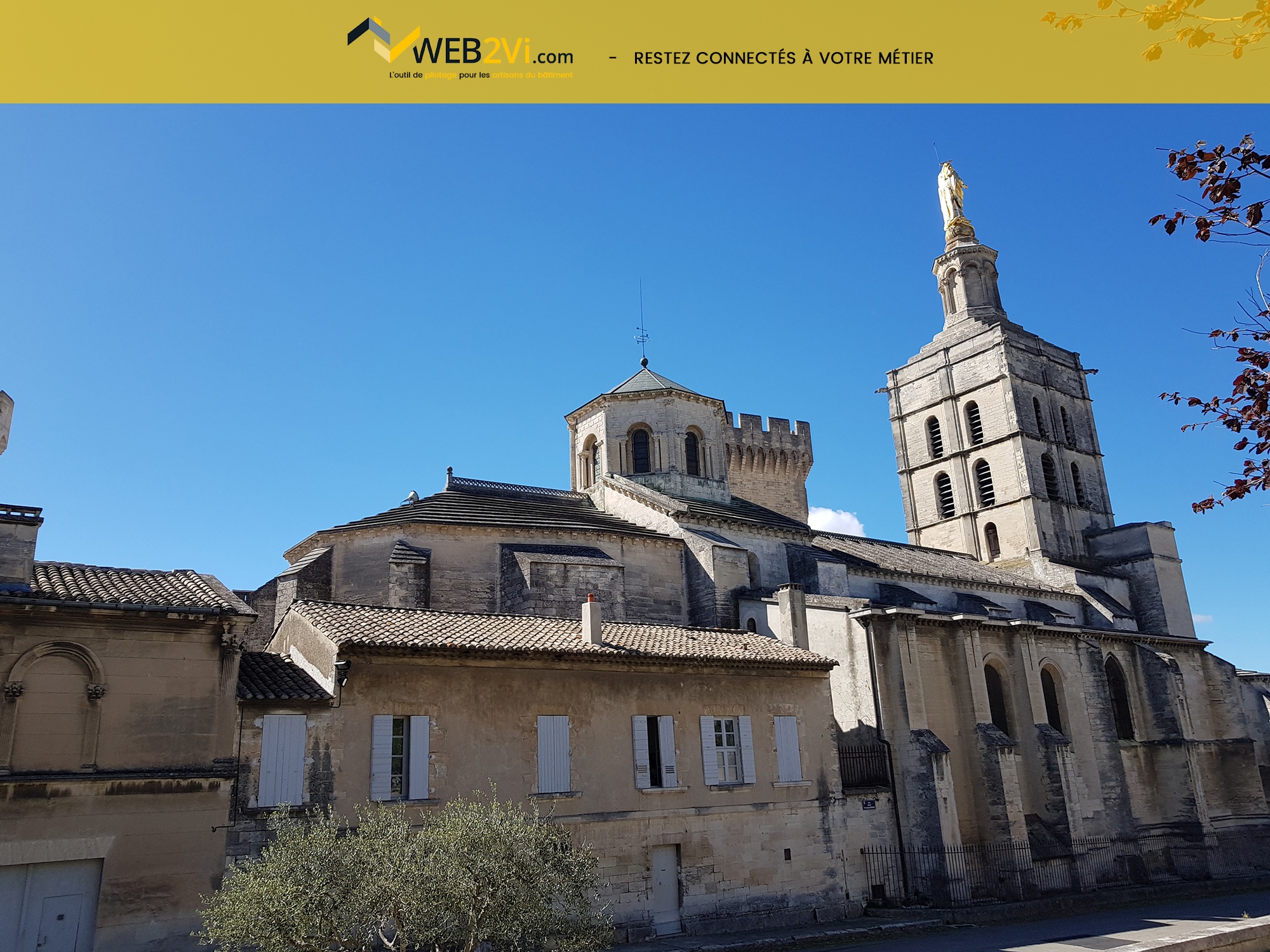 Rencontres UNCP 2018 Avignon Palais des Papes Web2vi drone Parrot métré 3D